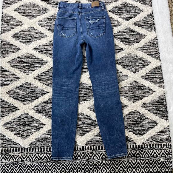 American Eagle Curvy Super Hi-Rise Legging Womens size 0 Regular Distressed - Picture 6 of 7